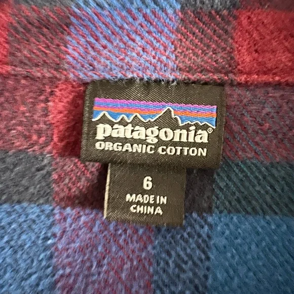 Patagonia organic cotton flannel- women’s size 6 - Picture 2 of 3